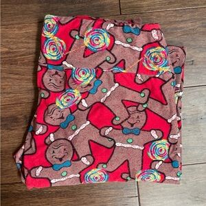 Lularoe Christmas Gingerbread Leggings TC
